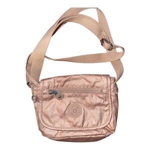 Kipling Rose Gold Sabina Mini Crossbody Bag Metallic